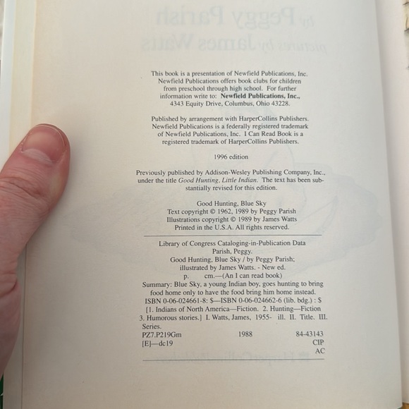 COPY - 🎉2 for $15 Sale🎉Good Hunting, Blue Sky, 1996, An I can read book - Picture 3 of 6
